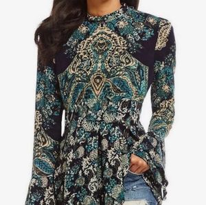 NEW Free People Bell Sleeve Blouse sz XS NWT
